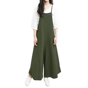 Zanzea Cotton Olive Green Jumpsuit